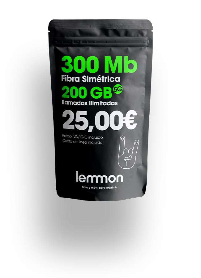 Lemmon tarifa fibra y móvil